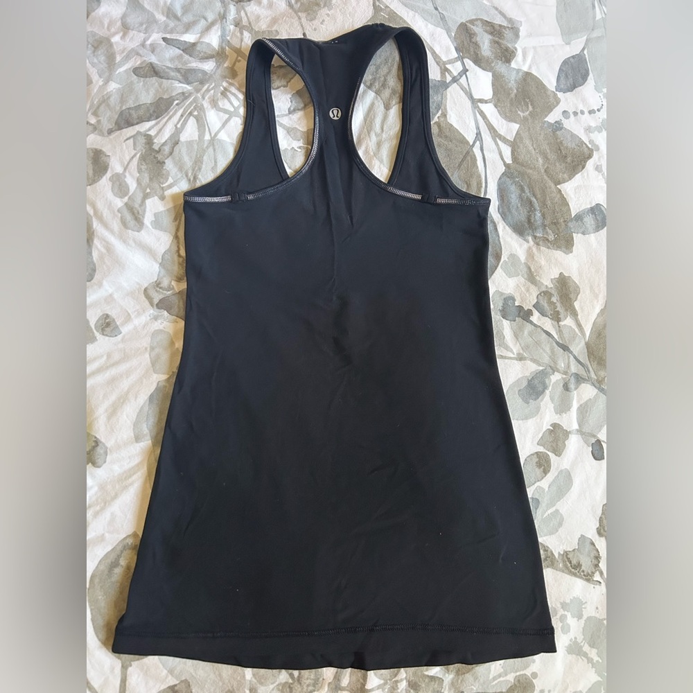 lululemon | cool racerback reversible - black or black w/ white ombré stitching - Picture 8 of 10